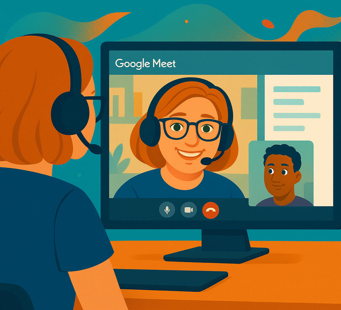 An illustration of Laura Colter smiling.